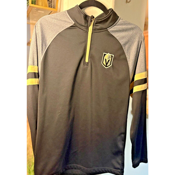 NHL Golden Knights 1/4 Zip Up Collared Pullover Men's Size Small - Picture 1 of 5